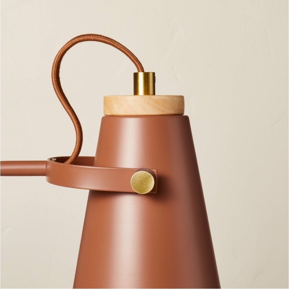Hearth & Hand Magnolia 20" Metal Task Lamp with USB Port Terracotta Brown - Picture 4 of 10